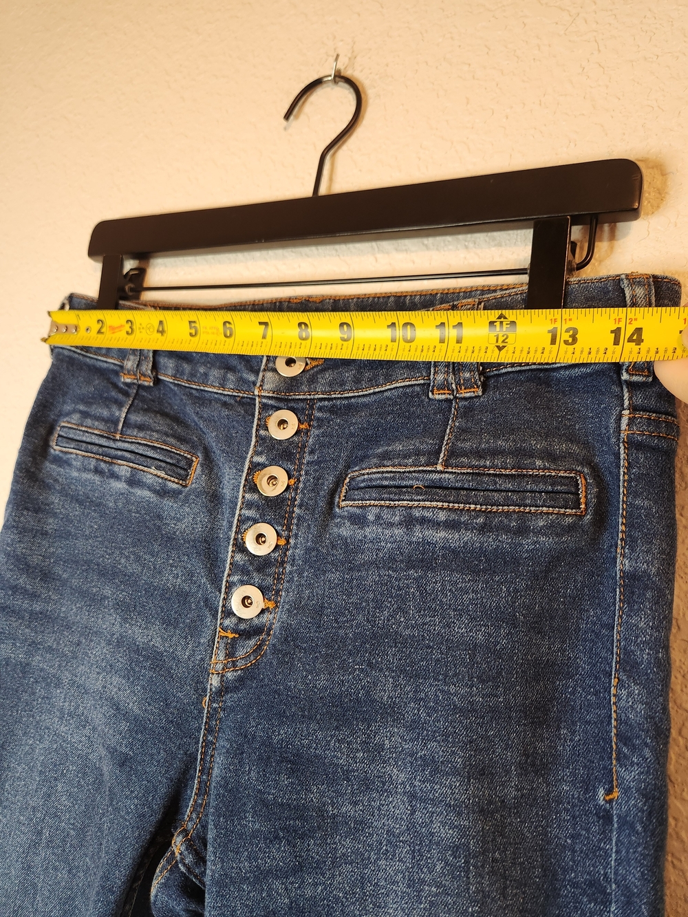 Anthropologie Pilcro Hi-Rise Bootcut Jeans Button Fly Denim Women’s 28 - Picture 7 of 16